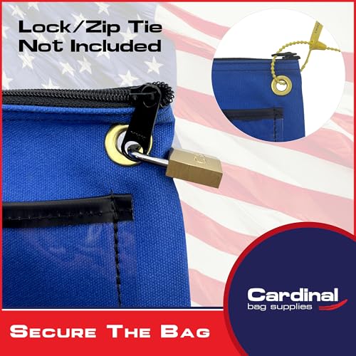 Interoffice Canvas Mailbag Royal Blue 14 x 11 - Secure Document Bag