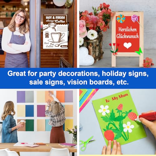 14x18 Inch Color Poster Boards Bulk Pack of 10 for Arts & Crafts, School Projects, Vision Boards
