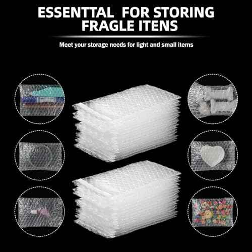 Frienda 300 Pcs Clear Self Sealing Bubble Cushion Bags Double Wall Bubble Pouch Bag Plastic Shockproof Protective Packing for Small Business Moving Shipping Packaging Storage(4" X 6")