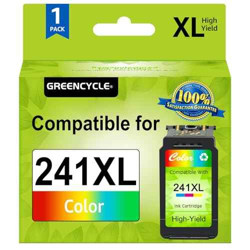 241XL Color Ink Cartridge Replacement for Canon CL-241XL 241 XL Compatible for PIXMA MG3620 MG4220 MG3220 MG2220 MX392 MX432 MX452 MX472 MX512 MG3522 MG3600 MX522 MX532 (Tri-Color, 1 Pack)