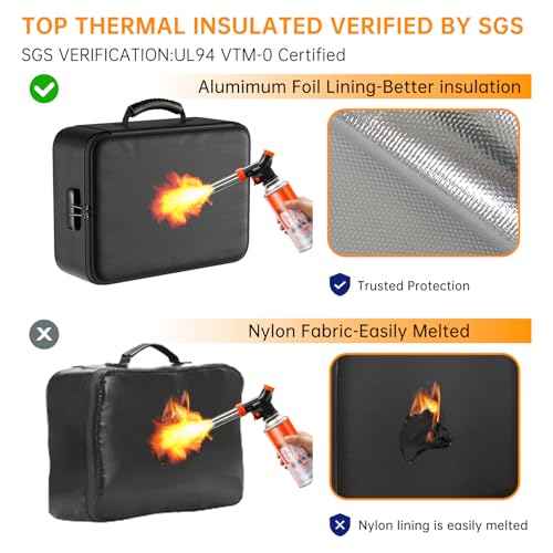 DocSafe 5200¡ÆF Document Organizer with Lock,Upgraded Heat Insulated Fireproof£¦Waterproof Box 8 Layers File Organizer,Portable Home Travel Safe Storage for Important Documents, Files and More