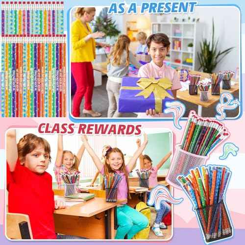 240 Pcs Scented Pencils Bulk for Kids Inspirational Motivational Cute Fun Fruit Wood Smelly Graphite Pencils with Erasers for School Classroom Office Students Girls Boys Gifts Supplies