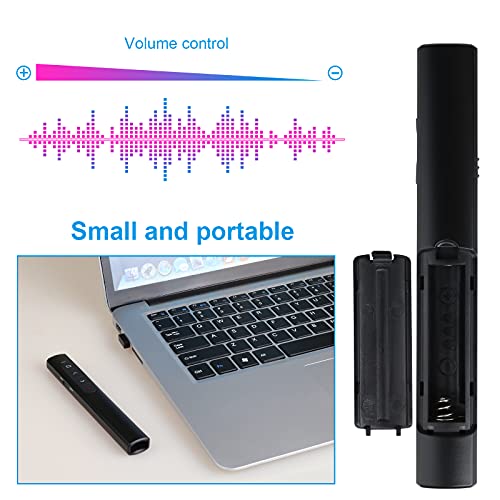 UBUYONE USB Black Wireless Presentation Remote Clicker for PowerPoint & Keynote