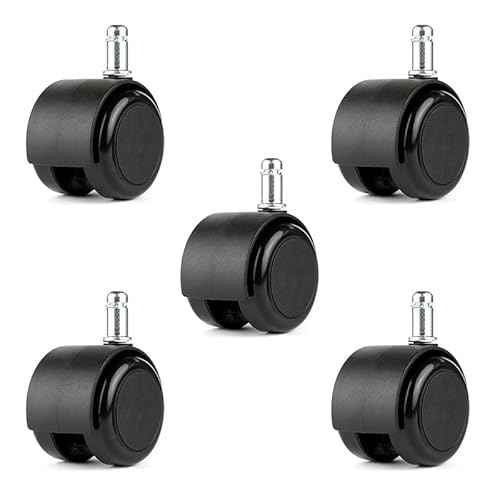 Chromcraft Soft Tread Casters For Wood Floors OEM Set of 5