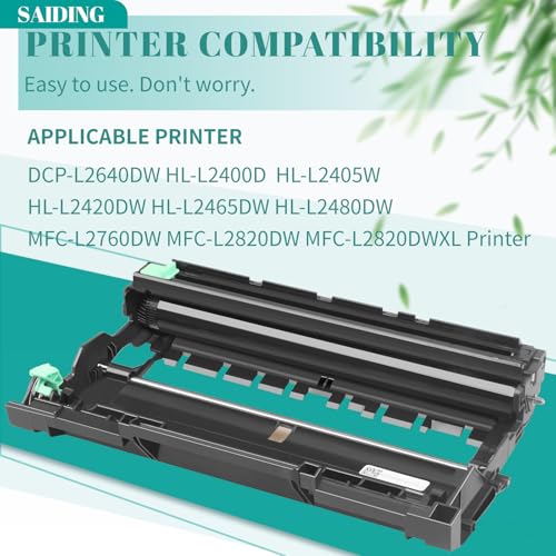 DR830 Drum Cartridge DR-830 Drum Unit Replacement for Brother DCP-L2640DW HL-L2400D HL-L2405W HL-L2420DW HL-L2465DW HL-L2480DW MFC-L2760DW MFC-L2820DW Printer(Drum Only)