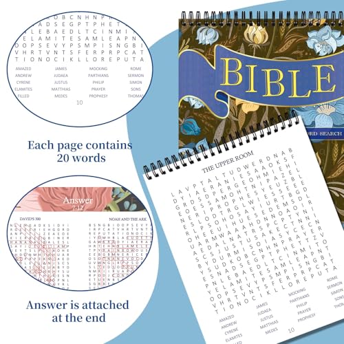 Large Print Bible Word Search Book for Adults - 90 Bible Puzzle Games