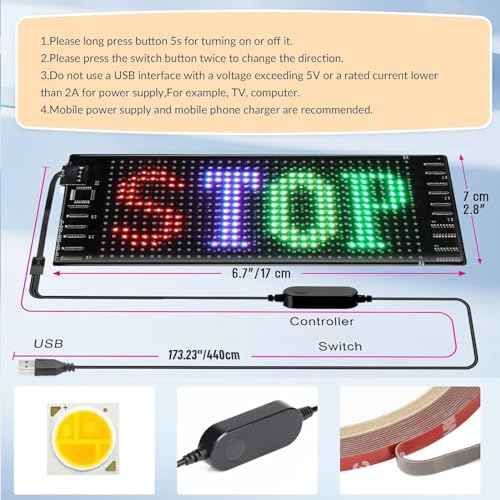 RAYHOME LED Sign for Car, 7''x3''Flexible LED Matrix Panel USB 5V Bluetooth Application Control DIY Programmable Scrolling Sign for Car Party Wedding Festival