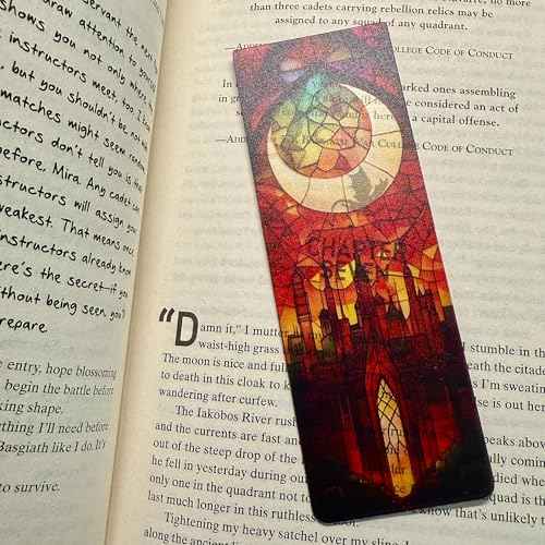 TwoDays Fantasy Stained Glass Art Transparent PVC Bookmarks, Dark Romance Merch for Readers, Romantasy Inspired Bookish Gifts for Book Lovers Booktok, Book Accessories (Set of 3, 6'' x 2'')
