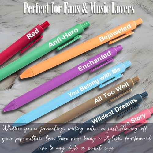 Taylor Gifts Merch, Cute Taylor Gel Pens, Office Supplies for Music Fans, Taylor Birthday Party Favors for Girls, Women, Nurse, Teacher, Christmas Stocking Stuffers Gift for Girls Boys