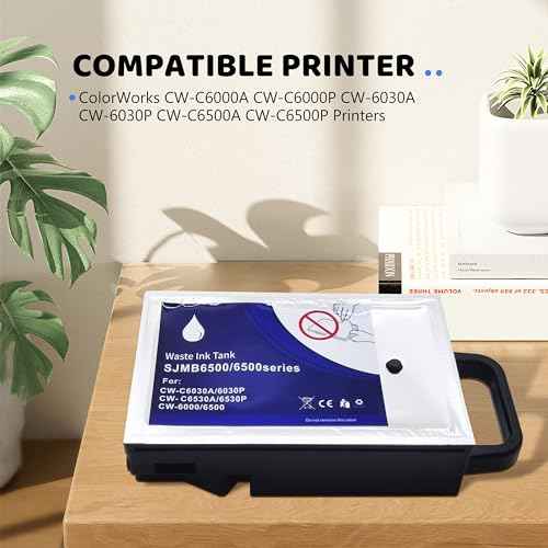 Aomya SJMB6500 Maintenance Cartridges Compatible with ColorWorks CW-C6000A CW-C6000P CW-6030A CW-6030P CW-C6500A CW-C6500P Printer,SJMB 6000 6500 Ink Maintenance Box,2 Pieces