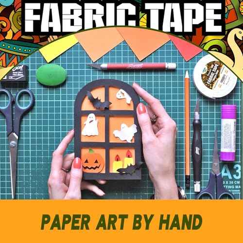 Fabric Tape M15 - Sticky Double-Sided Tape Strong Adhesive Cloth Leather Tape Press-on Tape, No Sewing or Ironing, Gluing, Alterations and Hemming - 1/4inch Wide 180FT Long