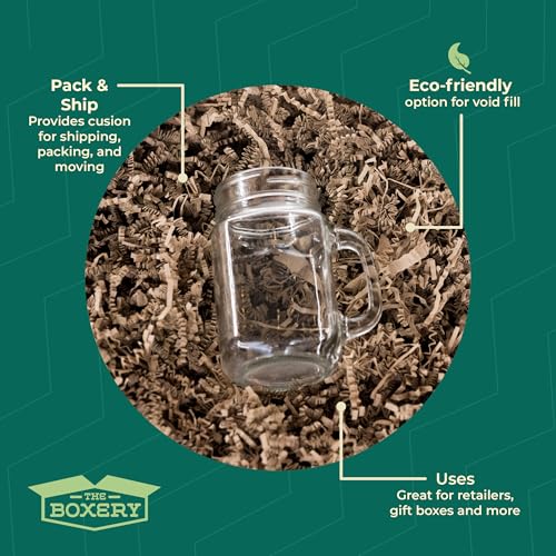 The Boxery 10lb Kraft Crinkle Cut Paper Shred Filler for Shipping &