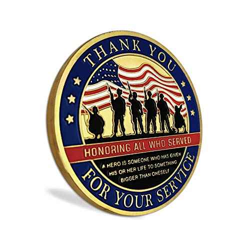 AtSKnSK 24 PCS Thank You for Your Service Military Appreciation Challenge Coin