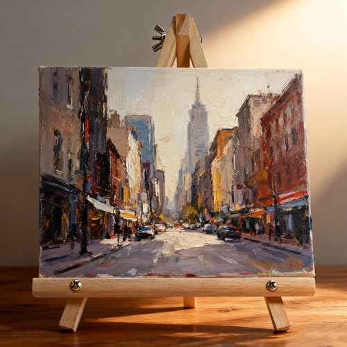 6 Pack 9 Inch Wood Easels, Tabletop Painting Easel Stand for Canvas, Photo & Sign Display - Portable Tripod Art & Craft Easels for Kids and Adults