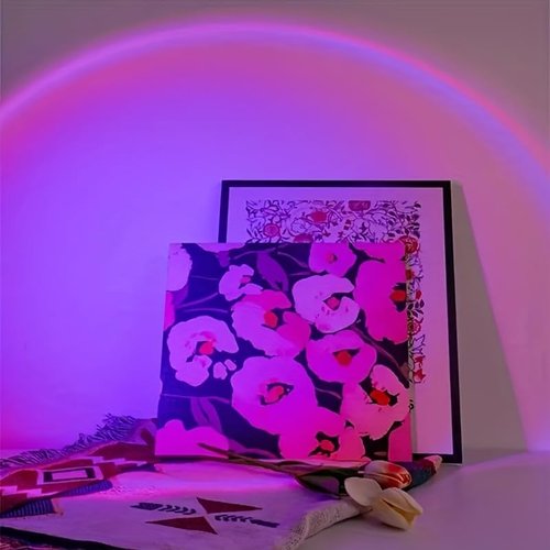 Sunset Lamp Projector 360 Degree Rotation Sun Projection Light Led Night Light Floor Lamp USB Powered Sunset Lamps for Photography Party Bedroom Decor Christmas