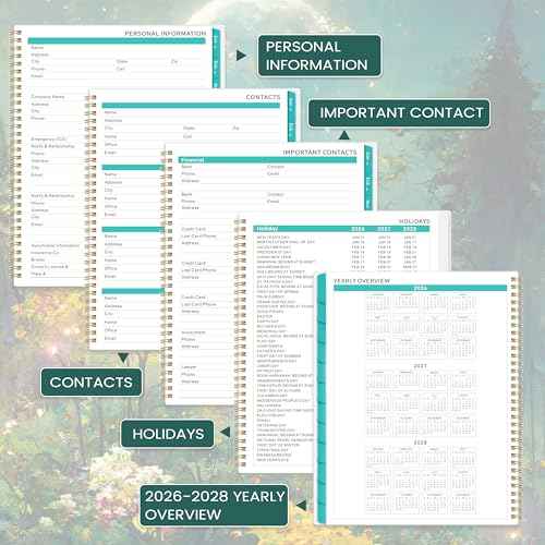 2026 Monthly Planner/Calendar - 2026 Planner, JAN 2026 - DEC 2026, 9" x 11" Monthly Planners 2026, 2026 Calendar Planner with Spiral Binding + Tabs + Back Pocket
