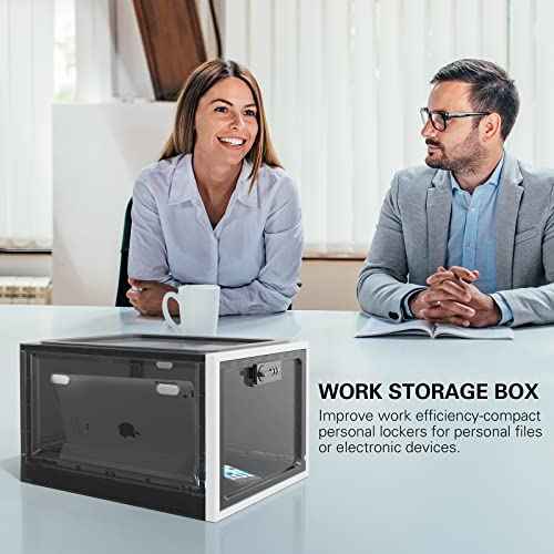 BUG HULL Large Capacity Medication Lock Box, Fridge Lock Box for Medicine Safe, Locking Medicine Box with Code for Snack, Food and Home Safety
