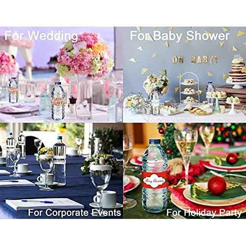 Mr-Label 8.11"¡¿2" Waterproof Matte White Water Bottle Labels ? for Inkjet/Laser Printer ? Self-Adhesive Wraparound - for Wedding|Baby Shower|Corporate Event (100 Sheets Total 500 Labels)