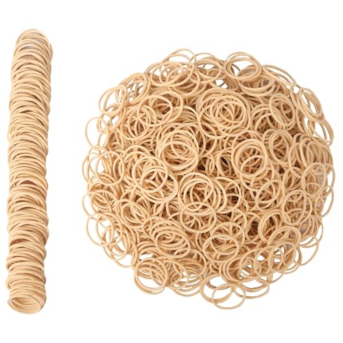 AIWOQI Beige 760 Pcs Rubber Bands 1in Small #12 Light Brown Set