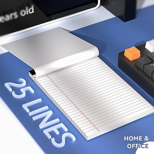 5" x 8" Note Pads 48 Pack of Legal Pads 30 Sheets Notepad College Ruled Small Writing Pads Perforated Pages Paper Pads 80GSM Heavyweight Paper Note Pads for Home, Office, or School