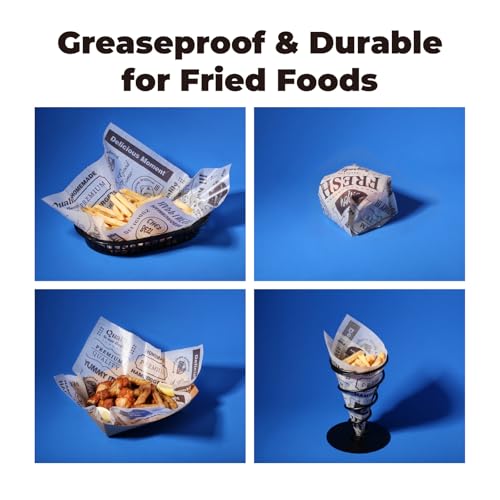 Fit Meal Prep [250 Sheets] 12x12" Deli Paper Sheets, Newsprint Dry