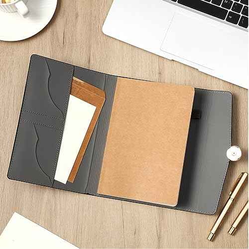 Zhanmai 10 Pack A5 Journal Refill 5.5 x 8.2'' Refillable Notebook Inserts A5 Paper Refill Kraft Travelers Journal Notebooks for Office School Writing Supplies, 100 Sheets/200 Pages(Ruled Lined)