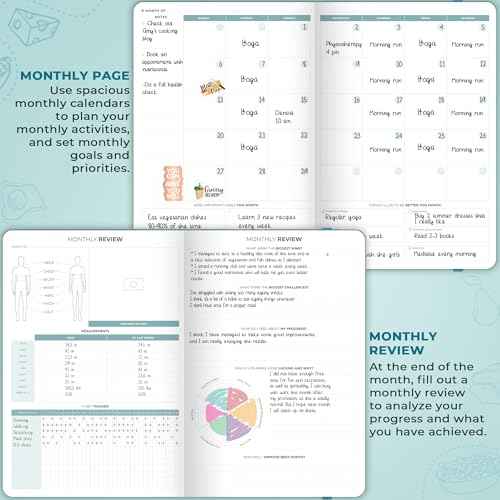 Clever Fox Food Journal Pro ? Diet & Wellness Planner for Women & Men ? Weight Loss Diary with Calorie Tracker ? Food Log for Tracking Meals, Exercise & Weightloss - Undated, 7" x 10" Aquamarine