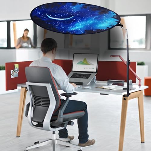 Office Cubicle and Desk Shade - Foldable 36" Circular Shading, Light-Proof Desk Canopy£¬Light Shade with Clamp and Rotatable Rod, Designed for Light Sensitive Workers