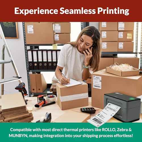 Reli. Thermal Shipping Labels (2400 Sheets) 4x6 Label Rolls | Direct Heat Printer Paper | Shipping Stickers Compatible w/Rollo Thermal Printer (8 Rolls, 4"x6", White)