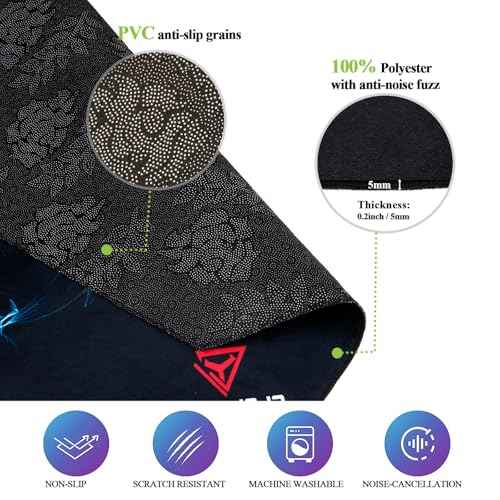 Office Chair Mats Hard-Floor Chair Mats Office Gaming Chair Mat with Blue Lightning Design, Octagon Shape (Purple)