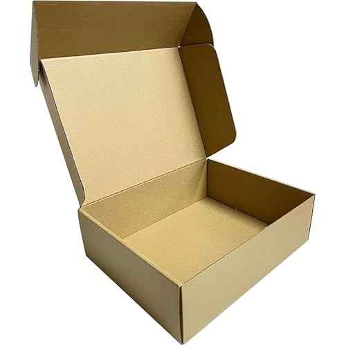 13x10x4 inches pack of 18 shipping boxes, Brown Corrugated Cardboard Mailer Box for small Business packaging supplies, packing and Wrapping Mailing Present