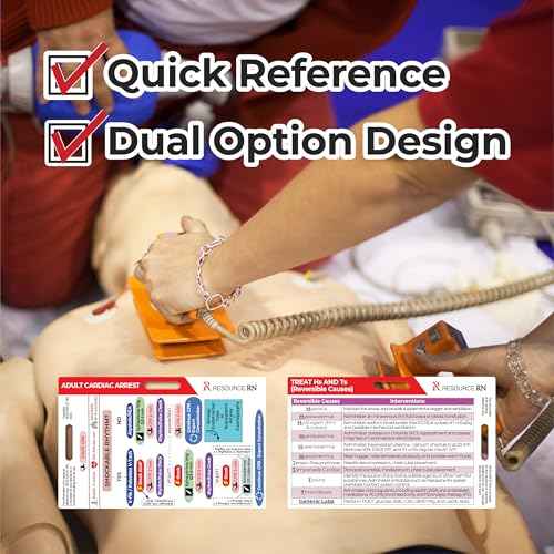 Advanced Cardiac Life Support (ACLS) Badge Buddy ? 2-Card Set | Quick Reference Guide for Emergency & Critical Care | Horizontal & Vertical Compatible