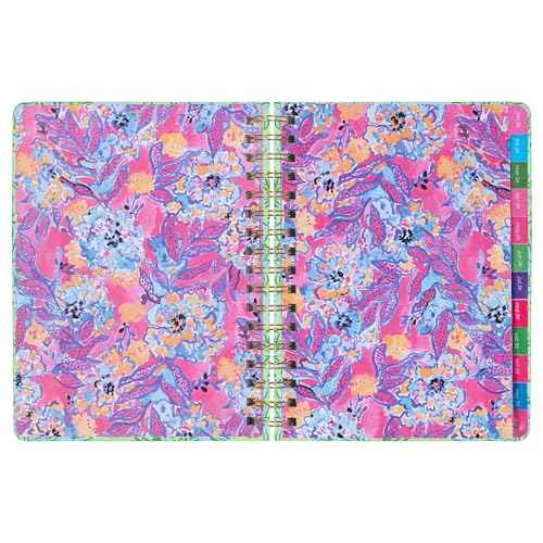 Lilly Pulitzer Large Monthly Planner August 2025 - December 2026, Monthly Agenda & Calendar, Stickers, Pockets, & Spiral Binding (Catchin Rays)