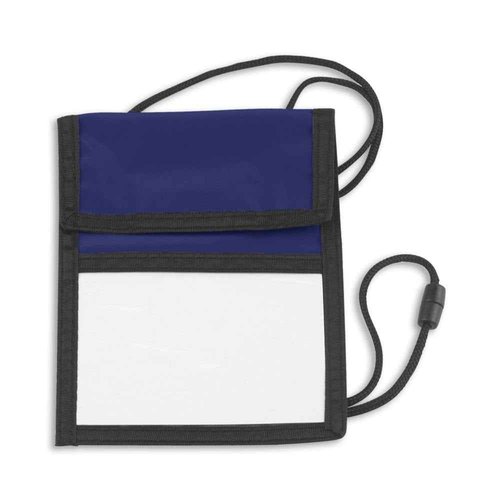 Event Badge Holder and Breakaway Lanyard Combo, Name Badge Holder with Pen Loops and Zipper Pocket, Name Tag Holder with Storage Pouches, Royal Blue (25 Pack)