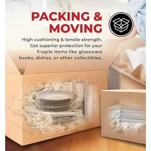 WAUPPY 400 Sheets Newsprint Packing Paper Sheets for Moving, Shipping, Box Filler, Wrapping and Protecting Fragile Items 10 Lbs (26¡± x 15¡±)