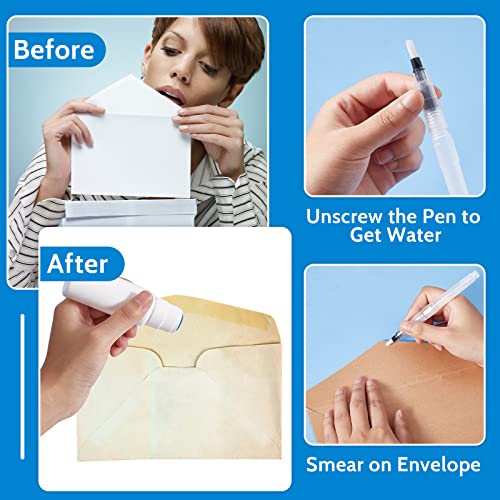 6 Pack Envelope Moistener & Sealer Pens for Mailing & Letter Sealing