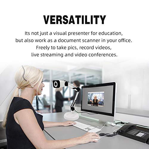 8MP Document Camera for Teachers with Auto-Focus & LED Light for Distance Education