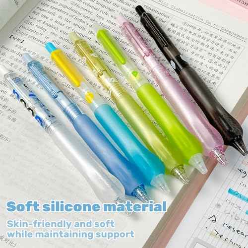 Smooth Writing Pens - Fine Point 0.5mm Black Ink Gel Pen, Retractable Click Design with Ergonomic Soft Grip Cushion, 5 Pcs for Office & School Supplies (4-Pack)?