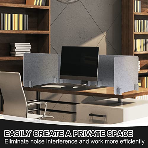 Fabbay 10 Pcs Acoustic Desk Dividers for Students - Silver Gray