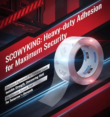 Scowyking Heavy Duty Clear Packing Tape Refills 2 x 68 Yards - 6 Pack