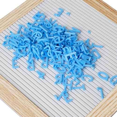 C CRYSTAL LEMON Felt Letter Board Set ? 294-Piece Blue Letters, Numbers & Symbols for 3/4-inch Message Board Letters for Felt Board