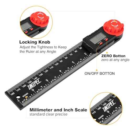 Digital Angle Finder Protractor, Angle Finder Ruler, 7inch 200mm 7inch/200mm, Angle Measuring Tool for Woodworking,Carpenter,Construction,DIY Measurement