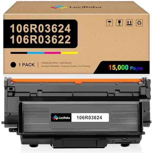 LeciRoba 106R03624 106R03622 15,000 Pages Extra High-Capacity Toner Cartridge Replacement for Xerox 106R03624 for Xerox Phaser 3330 Series, WorkCentre 3335 3345 Series Printer (Black, 1 Packs)