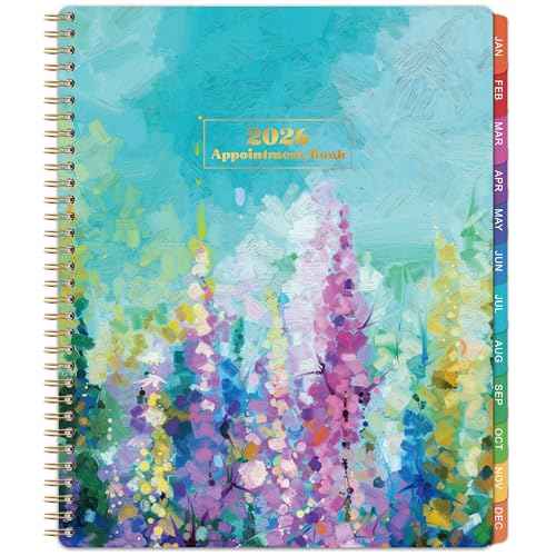 2026 Appointment Book & Planner - 2026 Daily Hourly Planner, JAN 2026 - DEC 2026, 9" x 11", 2026 Weekly Appointment Book, 2026 Planners with 30-Minute Interval, Pocket, Colorful Tabs - Oil Painting