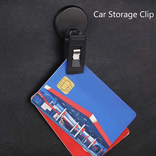 2Pcs Car Note Pad Holder, Windscreen Clip for Tickets & Cards, Self-Adhesive