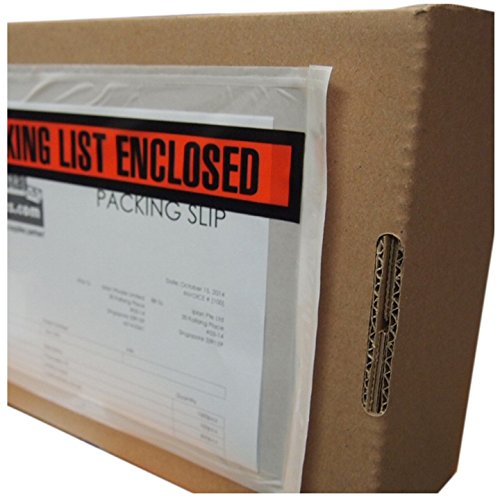Packing List Envelopes 7.5" X 5.5" Pouches Invoice Enclosed Adhesive Bags Pack of 1000