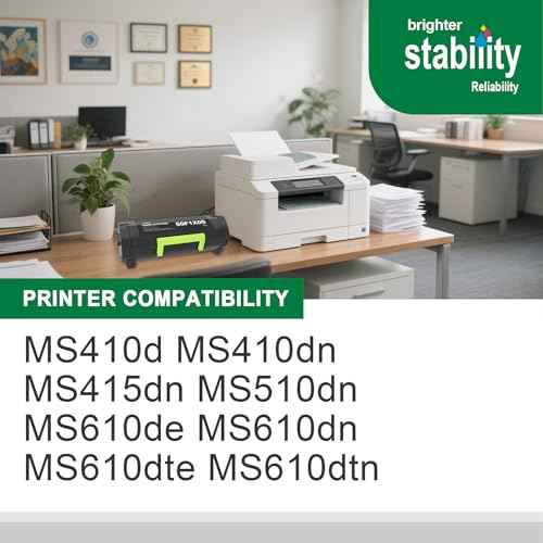 50F1X00 Toner Cartridge Black 1-Pack Extra High Yield with Chip Replacement for Lexmark 50F1X00 501X with MS410 MS510 MS610 MS415 MS610dn MS610dte Printer Ink (10,800 Pages)