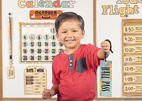 Teacher Created Resources Magnetic Hall Pass - Travel the Map Design, Pack of 1