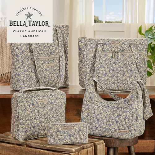 Bella Taylor Quilted Bible Cover Khaki Floral Large - Organizing Study Bible