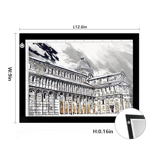 ME456 14-Inch Black USB Light Box for Tracing and Drawing
